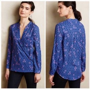 LAST CHANCE Maeve Anthropologie Eva Wrap Blouse